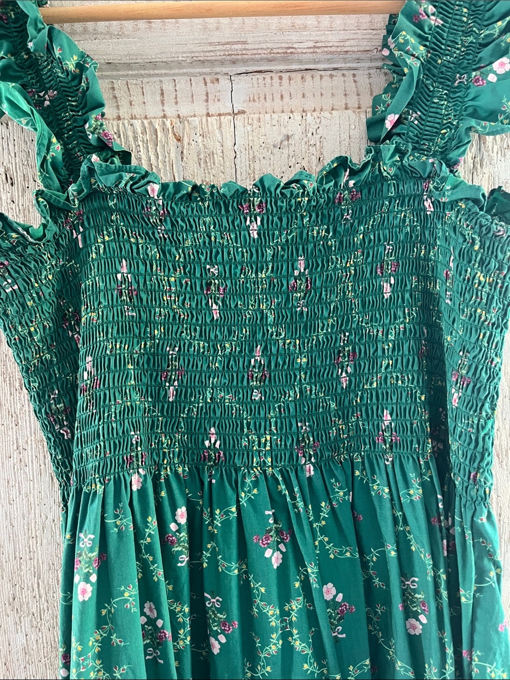 Hill House The Ellie Nap Dress Green Floral Size Small - Picture 3 of 3